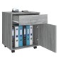 vidaXL Armario ruedas madera contrachapada gris Sonoma 45x38x54 cm vidaXL Armario ruedas madera contrachapada gris Sonoma 45x38x54 cm