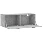 vidaXL Armario de pared madera ingeniería gris hormigón 100x36,5x35 cm vidaXL Armario de pared madera ingeniería gris hormigón 100x36,5x35 cm