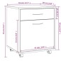 vidaXL Armario ruedas madera contrachapada gris Sonoma 45x38x54 cm vidaXL Armario ruedas madera contrachapada gris Sonoma 45x38x54 cm