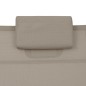 vidaXL Tumbona de aluminio textilene gris taupe vidaXL Tumbona de aluminio textilene gris taupe