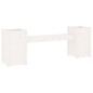 vidaXL Banco con jardineras madera maciza de pino blanco 180x36x63 cm vidaXL Banco con jardineras madera maciza de pino blanco 180x36x63 cm