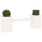 vidaXL Banco con jardineras madera maciza de pino blanco 180x36x63 cm vidaXL Banco con jardineras madera maciza de pino blanco 180x36x63 cm