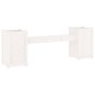 vidaXL Banco con jardineras madera maciza de pino blanco 180x36x63 cm vidaXL Banco con jardineras madera maciza de pino blanco 180x36x63 cm