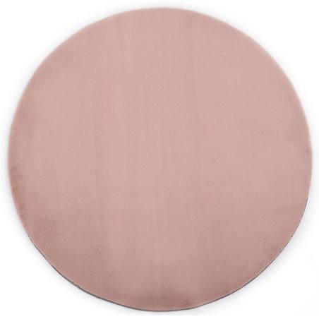 vidaXL Alfombra de pelo sintético de conejo rosa envejecido 80 cm