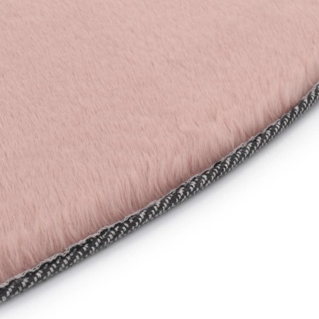 vidaXL Alfombra de pelo sintético de conejo rosa envejecido 80 cm