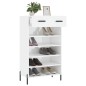 vidaXL Mueble zapatero madera contrachapada blanco brillo 60x35x105 cm vidaXL Mueble zapatero madera contrachapada blanco brillo 60x35x105 cm