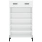 vidaXL Mueble zapatero madera contrachapada blanco brillo 60x35x105 cm vidaXL Mueble zapatero madera contrachapada blanco brillo 60x35x105 cm