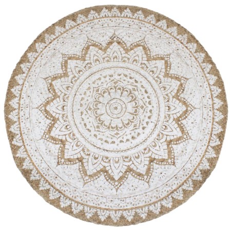 vidaXL Alfombra redonda yute trenzado estampado 240 cm