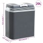 vidaXL Nevera termoeléctrica portátil 20 litros 12 V 230 V E vidaXL Nevera termoeléctrica portátil 20 litros 12 V 230 V E