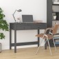 vidaXL Escritorio con cajones madera maciza de pino gris 100x50x78cm vidaXL Escritorio con cajones madera maciza de pino gris 100x50x78cm