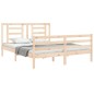 vidaXL Estructura de cama con cabecero madera maciza 160x200 cm vidaXL Estructura de cama con cabecero madera maciza 160x200 cm