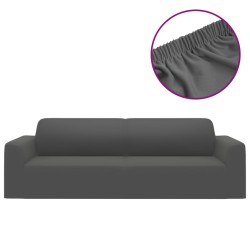 vidaXL Funda elástica de sillón de 3 plazas poliéster jersey antracita