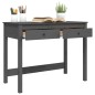 vidaXL Escritorio con cajones madera maciza de pino gris 100x50x78cm vidaXL Escritorio con cajones madera maciza de pino gris 100x50x78cm
