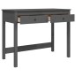 vidaXL Escritorio con cajones madera maciza de pino gris 100x50x78cm vidaXL Escritorio con cajones madera maciza de pino gris 100x50x78cm