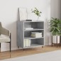 vidaXL Aparador madera de ingeniería gris hormigón 57x35x70 cm vidaXL Aparador madera de ingeniería gris hormigón 57x35x70 cm