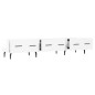 vidaXL Mueble de TV madera de ingeniería blanco brillo 150x36x30 cm vidaXL Mueble de TV madera de ingeniería blanco brillo 150x36x30 cm
