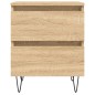 vidaXL Mesitas noche 2 uds madera ingeniería roble Sonoma 40x35x50 cm