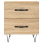 vidaXL Mesita noche 2 uds madera ingeniería roble Sonoma 40x35x47,5 cm vidaXL Mesita noche 2 uds madera ingeniería roble Sonoma 40x35x47,5 cm