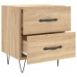 vidaXL Mesita noche 2 uds madera ingeniería roble Sonoma 40x35x47,5 cm vidaXL Mesita noche 2 uds madera ingeniería roble Sonoma 40x35x47,5 cm