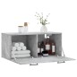 vidaXL Armario de pared madera ingeniería gris hormigón 80x36,5x35 cm vidaXL Armario de pared madera ingeniería gris hormigón 80x36,5x35 cm