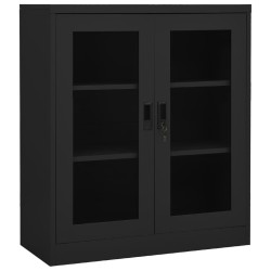vidaXL Armario de oficina de acero gris antracita 90x40x105 cm