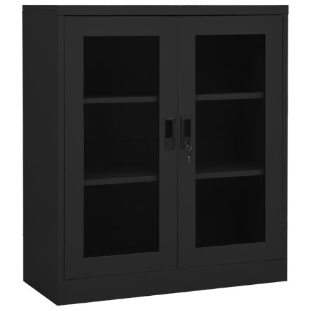 vidaXL Armario de oficina de acero gris antracita 90x40x105 cm