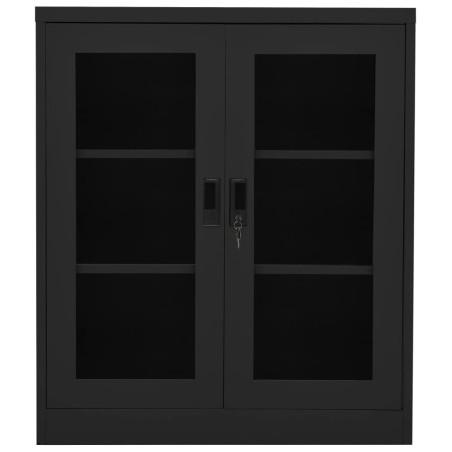 vidaXL Armario de oficina de acero gris antracita 90x40x105 cm