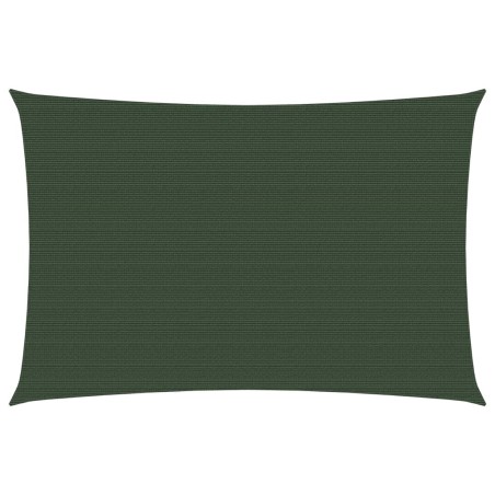 vidaXL Toldo de vela verde oscuro HDPE 160 g/m² 3,5x4,5 m