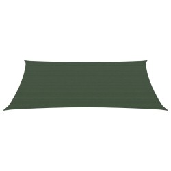 vidaXL Toldo de vela verde oscuro HDPE 160 g/m² 3,5x4,5 m