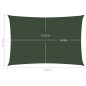 vidaXL Toldo de vela verde oscuro HDPE 160 g/m² 3,5x4,5 m vidaXL Toldo de vela verde oscuro HDPE 160 g/m² 3,5x4,5 m