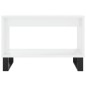 vidaXL Mesa de centro madera de ingeniería blanco brillo 60x50x40 cm