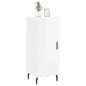 vidaXL Aparador de madera contrachapada blanco brillante 34,5x34x90 cm vidaXL Aparador de madera contrachapada blanco brillante 34,5x34x90 cm