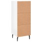 vidaXL Aparador de madera contrachapada blanco brillante 34,5x34x90 cm vidaXL Aparador de madera contrachapada blanco brillante 34,5x34x90 cm