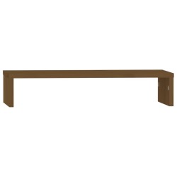vidaXL Soporte de monitor madera maciza pino marrón miel 50x27x10 cm