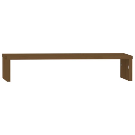 vidaXL Soporte de monitor madera maciza pino marrón miel 50x27x10 cm