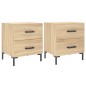 vidaXL Mesita noche 2 uds madera ingeniería roble Sonoma 40x35x47,5 cm vidaXL Mesita noche 2 uds madera ingeniería roble Sonoma 40x35x47,5 cm