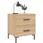 vidaXL Mesita noche 2 uds madera ingeniería roble Sonoma 40x35x47,5 cm vidaXL Mesita noche 2 uds madera ingeniería roble Sonoma 40x35x47,5 cm
