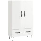 vidaXL Aparador alto madera de ingeniería blanco brillo 69,5x31x115 cm vidaXL Aparador alto madera de ingeniería blanco brillo 69,5x31x115 cm