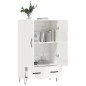 vidaXL Aparador alto madera de ingeniería blanco brillo 69,5x31x115 cm vidaXL Aparador alto madera de ingeniería blanco brillo 69,5x31x115 cm