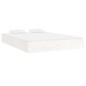 vidaXL Estructura de cama madera maciza blanca 120x200 cm