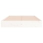 vidaXL Estructura de cama madera maciza blanca 120x200 cm