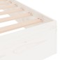 vidaXL Estructura de cama madera maciza blanca 120x200 cm