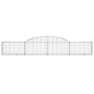vidaXL Cestas de gaviones 10 uds forma de arco hierro 300x30x40/60 cm vidaXL Cestas de gaviones 10 uds forma de arco hierro 300x30x40/60 cm