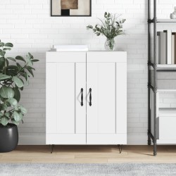 vidaXL Aparador de madera contrachapada blanco brillante 69,5x34x90 cm