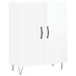vidaXL Aparador de madera contrachapada blanco brillante 69,5x34x90 cm vidaXL Aparador de madera contrachapada blanco brillante 69,5x34x90 cm