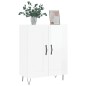 vidaXL Aparador de madera contrachapada blanco brillante 69,5x34x90 cm vidaXL Aparador de madera contrachapada blanco brillante 69,5x34x90 cm
