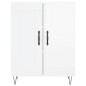 vidaXL Aparador de madera contrachapada blanco brillante 69,5x34x90 cm vidaXL Aparador de madera contrachapada blanco brillante 69,5x34x90 cm