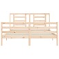 vidaXL Estructura de cama con cabecero madera maciza 160x200 cm vidaXL Estructura de cama con cabecero madera maciza 160x200 cm