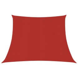 vidaXL Toldo de vela HDPE rojo 160 g/m² 4/5x3 m