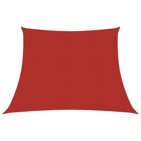 vidaXL Toldo de vela HDPE rojo 160 g/m² 4/5x3 m